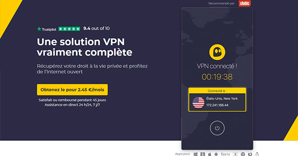 VPN États-Unis - CyberGhost