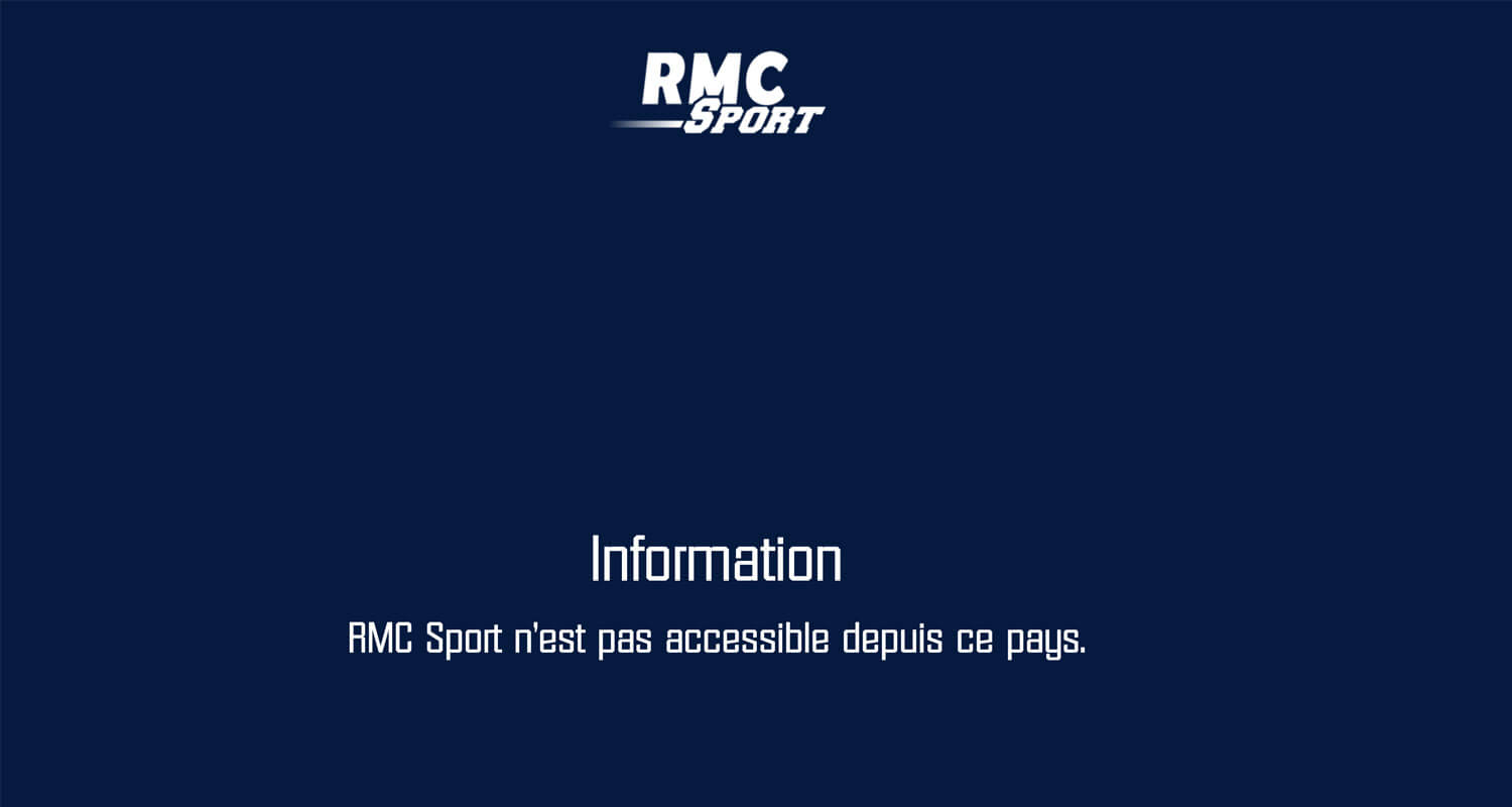 RMC Sport non disponible