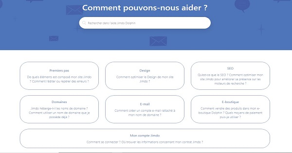 Aide Support technique Jimdo