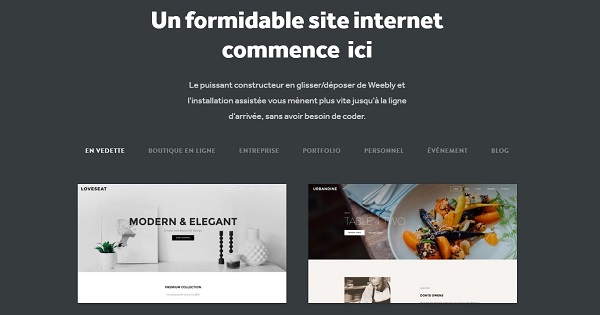 Avis Weebly - excellentes fonctionnalités