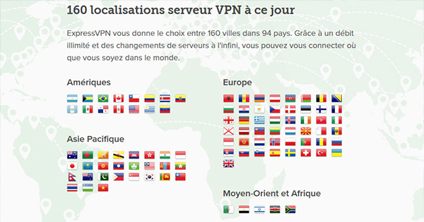 Localisations-ExpressVPN