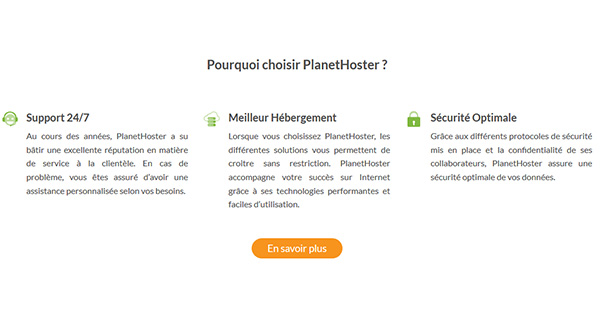 Pourquoi choisir PlanetHoster