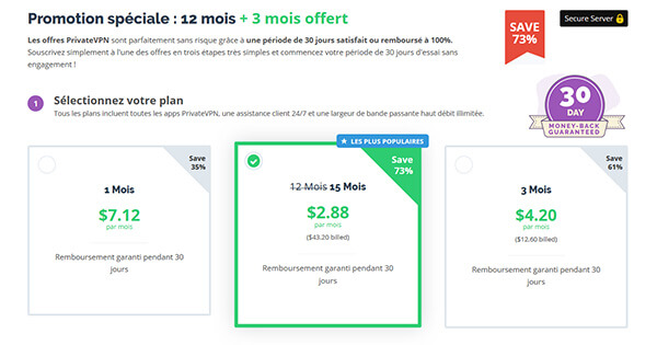 Prix-PrivateVPN