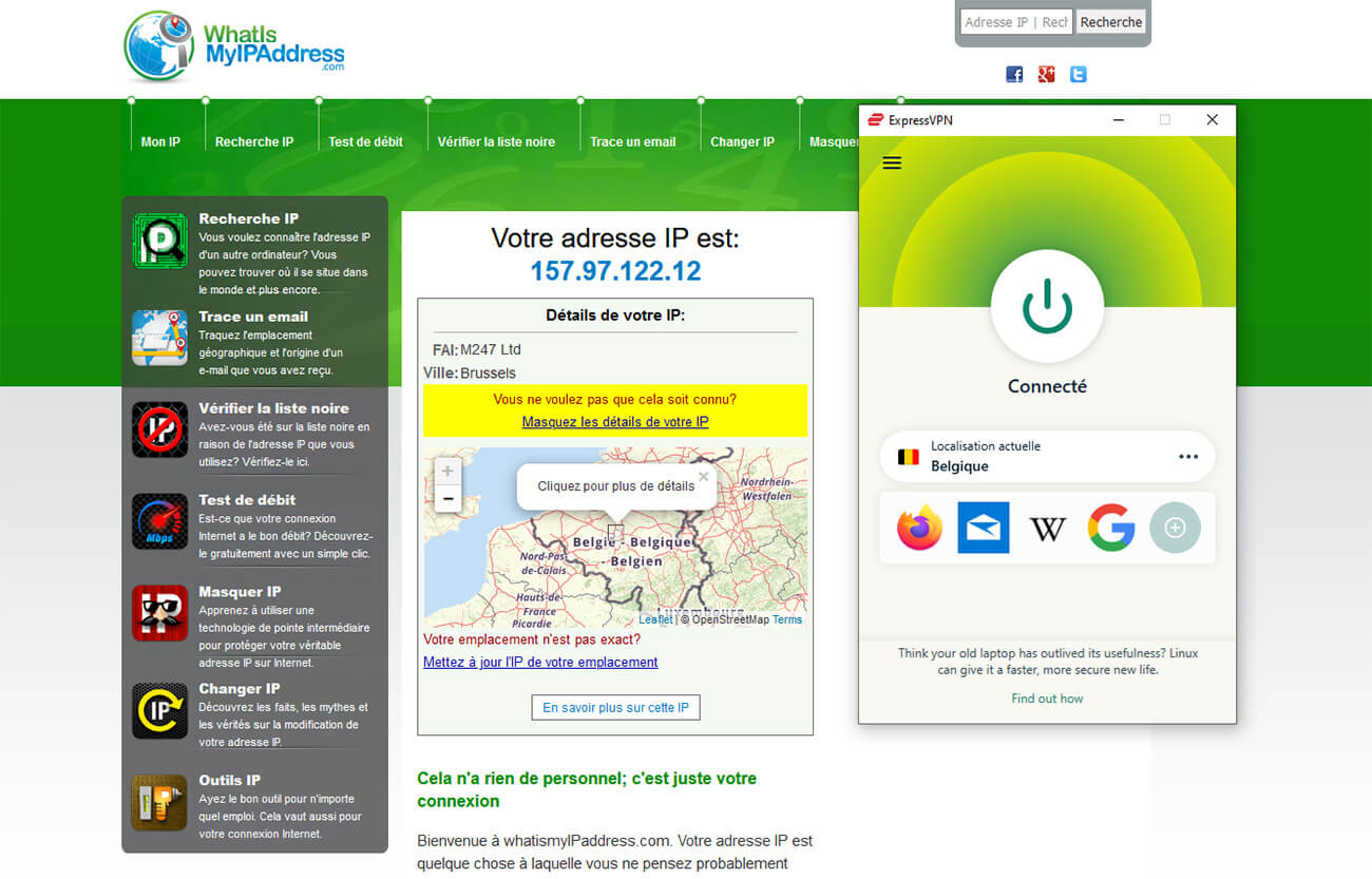 Adresse IP Belge ExpressVPN