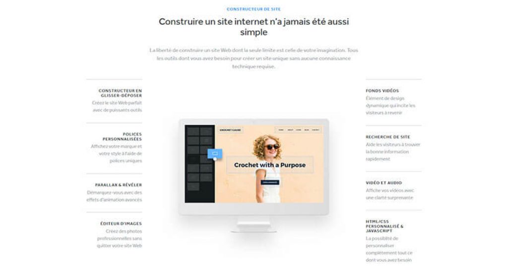 Fonctionnalités Weebly