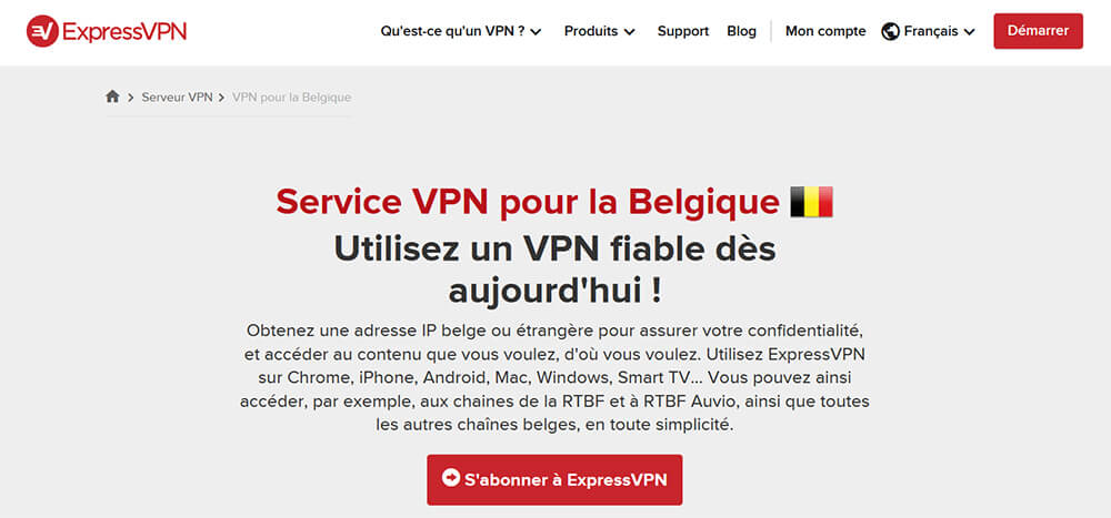 ExpressVPN Belgique