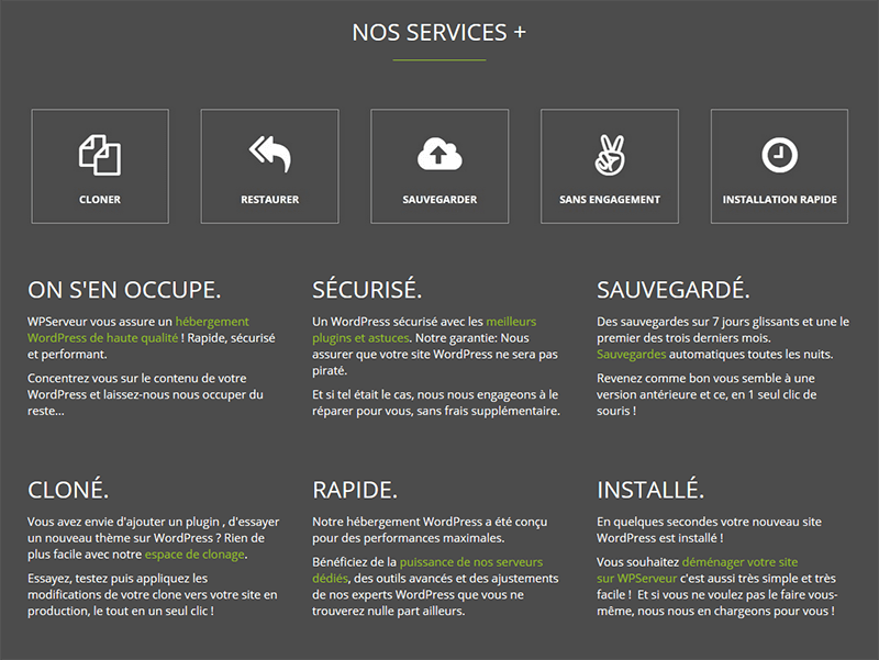 Services WPServeur