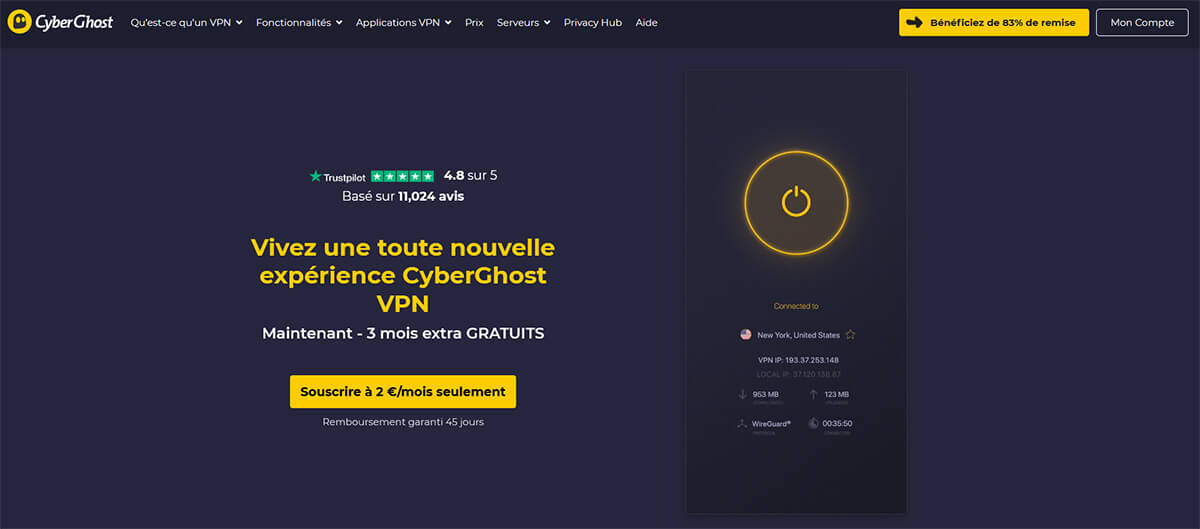 CyberGhost VPN Présentation