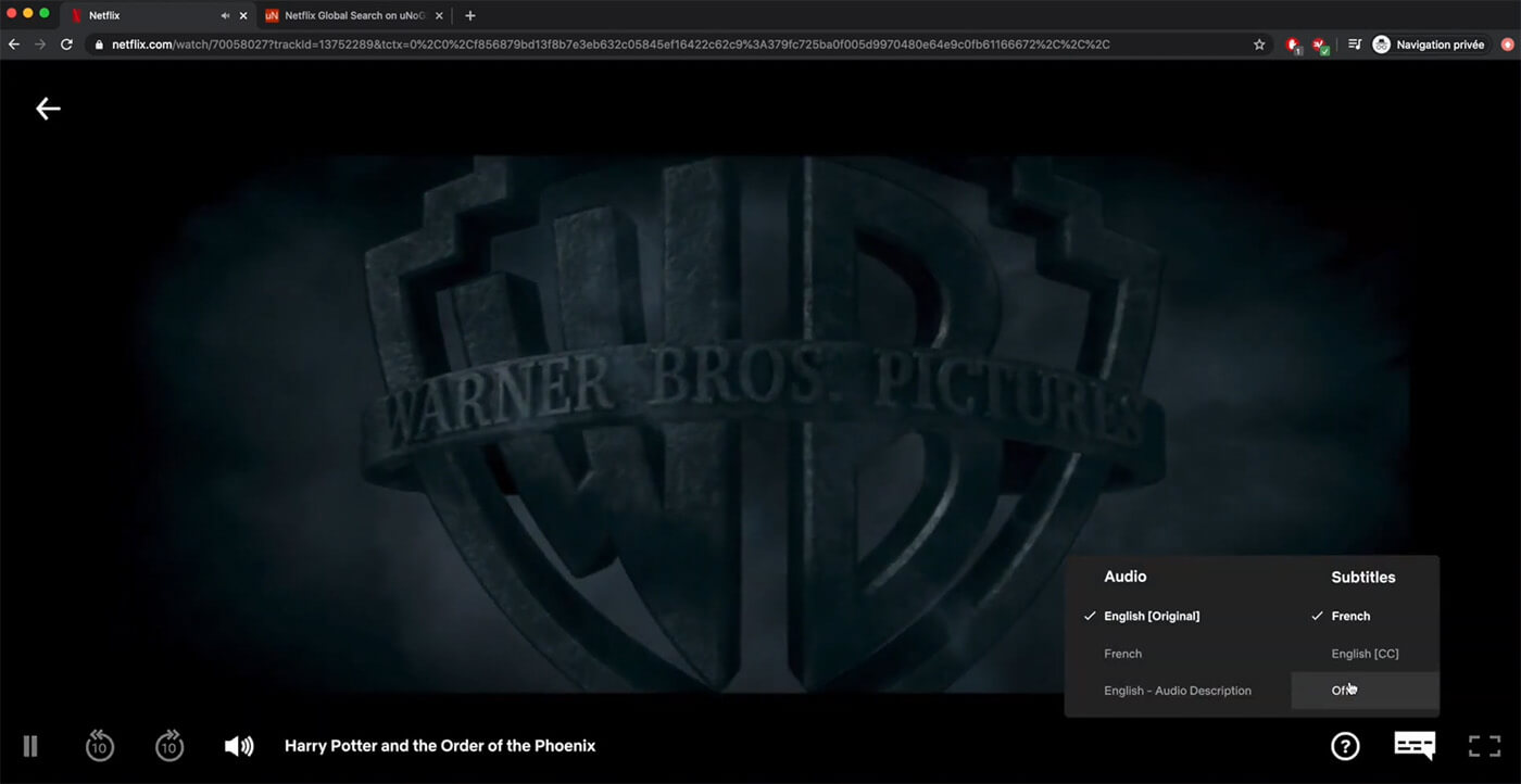 Déblocage Harry Potter Netflix