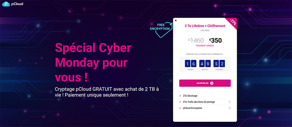 pCloud Cyber Monday Bon Plan