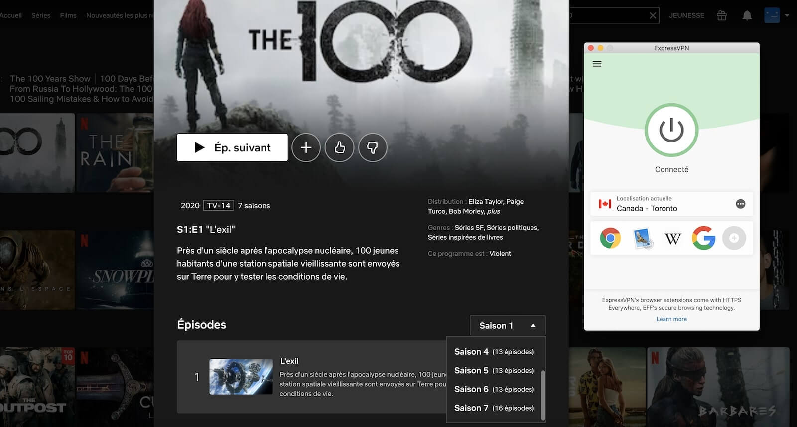 the 100 saison 7 sur Netflix