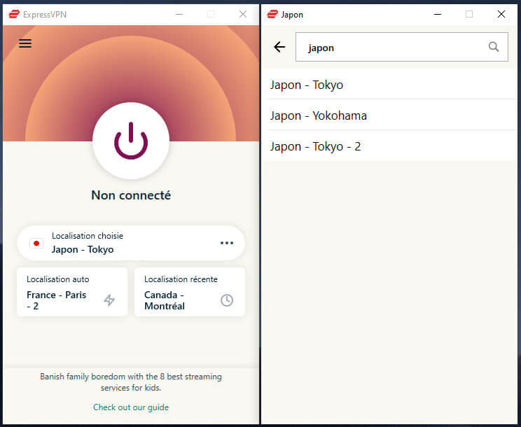 ExpressVPN Serveurs Japon
