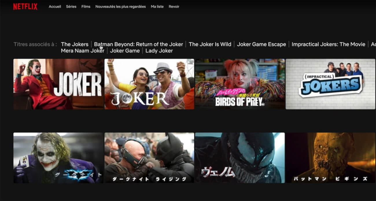 Accès Joker Netflix