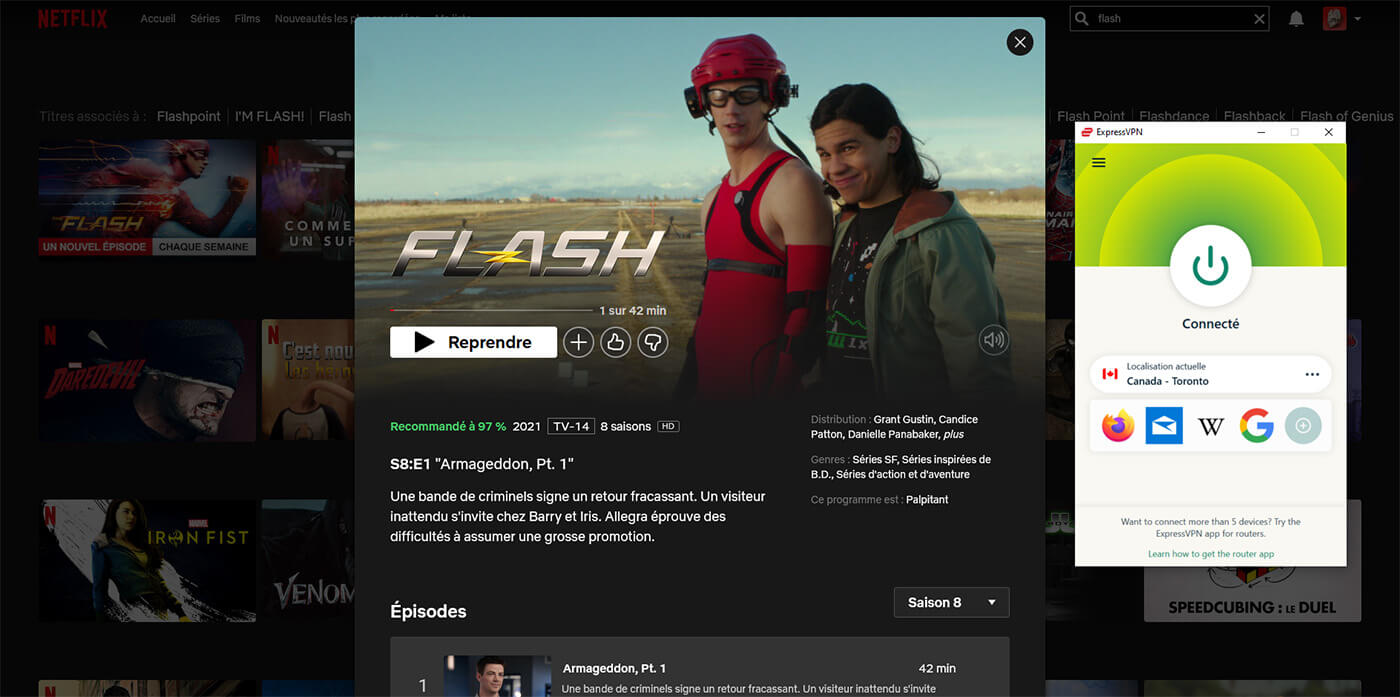 The Flash saison 7 8 Netflix