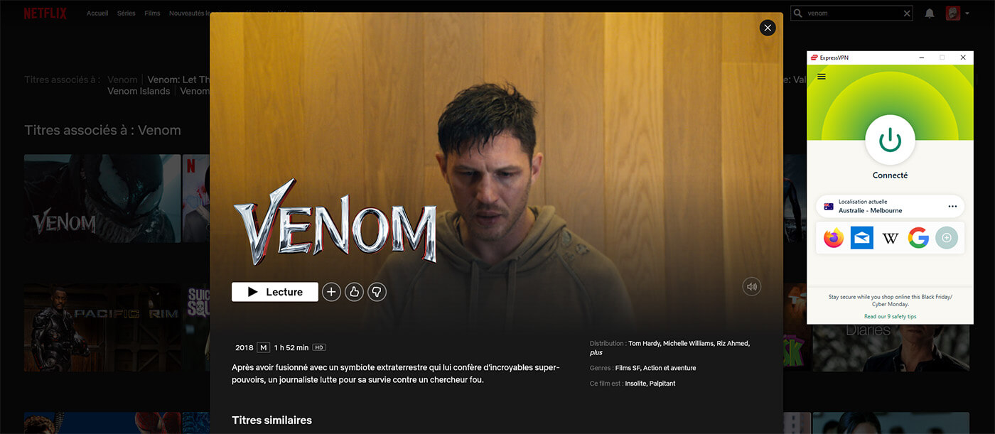 Accès film Venom Netflix