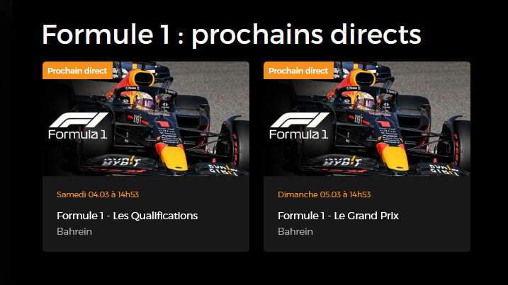 Programme TV RTBF F1 Streaming