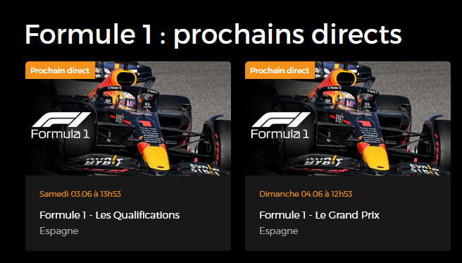 Programme TV RTBF GP F1 Espagne