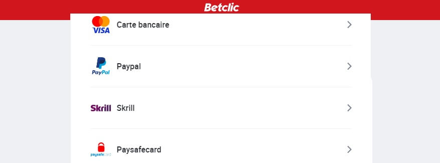 moyens de paiement betclic